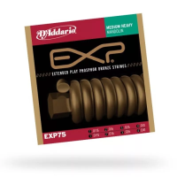 J.D.Addario EXP75 Coated Phosphor Bronze 11-41 струны для мандолины, 8 струн, натяжение Medium/Heavy, защитное покрытие, калибры струн .0115/.011.5, 016/.016, .026/.026, .041/.041