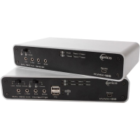 Opticis KVMX-100-TR- Удлинитель двух каналов DVI-D, USB 2.0, RS-232 и аудио по четырем одномодовым или многомодовым оптоволоконным патч-кордам, режим KVM-коммутатора 2x1