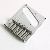 TLB003-CR струнодержатель фиксированный "Tele", рамка под сингл, 6 стальных седел, межструнное расстояние 10,8 мм, хром, Donlis