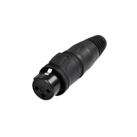 Rean RCX3F-Z-002-0  кабельный разъем XLR female ip65, черненый корпус, золоченые контакты