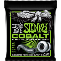 Ernie Ball 2736 Cobalt Bass Slinky 5, струны для 5-струнной бас-гитары (45-65-80-100-130), обмотка кобальт