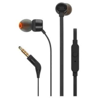 JBL T110 BLK проводная стерео гарнитура с наушниками-затычками, цвет - чёрный