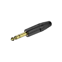 ROXTONE RJ3P-BG Разъем  jack 1/4" стерео с резиновым держателем под кабель. размер 93*16,5мм, Цвет:  черный