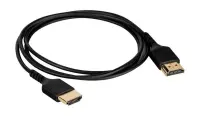 Кабель HDMI Wize [WAVC-HDMIUS-3M] 3 м, v.2.0, 19M/19M, 4K/60 Hz 4:4:4, 36 AWG, HDCP 2.2,ультратонкий, позол.разъемы, черный, пакет