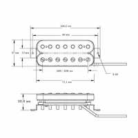 BGP701B Volftron7S Звукосниматель магнитный, бриджевый, Bagdasar guitars