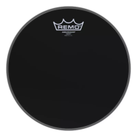 ES-0010-00 REMO 10" EBONY AMBASSADOR, верхний пластик для тома, чёрный, гладкий. Сделан из однослойного майлара толщиной 10 mil. Звучит открыто, ярко, резонансно, с тёплой атакой. США