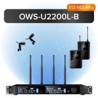 OWS-U2200L-B Двухканальная радиосистема, 2 петличных микрофона, Октава