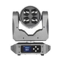 LightCraft 4x40W WASH вращающаяся голова типа Wash, 4 диода по 40Вт RGBW чипов. Вращение Pan : 540° / Tilt: 270°(8/16 bit ). Бесконечное вращение Pan/Tilt. Макросы цвета. Угол раскрытия луча: 6°-60° (плавный линейный цифровой Zoom). Линейный диммер  0-100