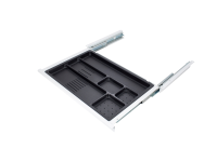 ErgoFount PTS4324W- Выдвижной ящик-органайзер для канцелярских принадлежностей под стол, средний, белый