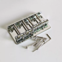 BSB401-CR струнодержатель для 4-струнной бас-гитары, цинковые седла, межструнное расстояние 19 мм, 5 шурупов в комплекте, хром, Donlis