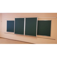 Рельсовая система PolyGlide Slide Mono-2 (4,8 м., рельсовые доски 100х120 меловые – 2 шт., настенные доски 100х120 меловые – 2 шт., кронштейн № 10 (170х1400) – 4 шт., стяжка 1060 – 4 шт.)