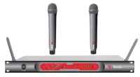 VOLTA US-22 (800.700/806.950) Двойная микрофонная радиосистема с 2 ручными динамическими микрофонами UHF диапазона (800-860 мГц). True Diversity, Plug&play, металлический ударозащищённый корпус приёмника и передатчика. 1U 19" рэк.