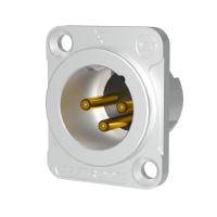 Seetronic MJ3F2C-G- Панельный разъем XLR 3-pin (вилка) с фланцем типа D, под пайку