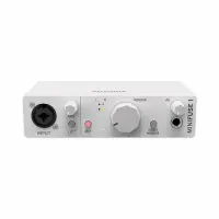 Аудиоинтерфейс USB [800111] Arturia [MiniFuse 1 White] 24бит/192кГц, комбинированный разъем XLR и 6.3 мм для записи инструментов и вокала с фантомным питанием 48 В, выходы на монитор (L/R Jack), выход для наушников