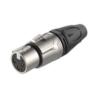 ROXTONE RX3F-NG Разъем cannon кабельный 1шт., мама 3-х контактный, корпус: металл, цвет: серебро, покрытие контактов: золото. Каждый разьем в блистере, 640шт. в коробке размером 46x33x40см в которой 8 упаковок по 80 коннекторов в индивидуальном блистере)