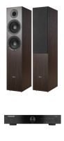 Комплект стереоусилитель Phaze Audio VOLT Цвет: Чёрный [Black] + напольная АС Phaze Audio Tilia 1 Цвет: Dark Oak [Тёмный дуб]