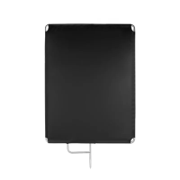 F05-36 Flag panel stainless steel 70*90 cm, fabric: gold/silver/black/white флаг 4в1 E-Image