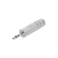 Adam hall k4ajf3mm3metal - адаптер trs (jack) mono 6.3 mm (f) - trs (jack) mono 3.5 mm (f), металлический