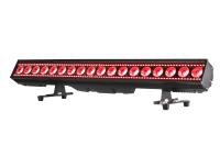 Bar 1830 IP
                Прожектор Bar 1830 IP
Источник света 18 светодиодов по 30 Вт  RGBWAUV и 160 по 0.5W RGB LED. Угол раскрытия луча 20° опционально на выбор 6°/10°/12°/15°/25°/40°. Управление DMX512: 9/228/66/37/20/86 каналов (независимое управле