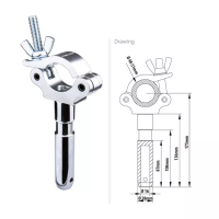 KCP-824 Slim Type Half Coupler w/28 mm Spigot. Хомут узкий (штифт 9/8") KUPO