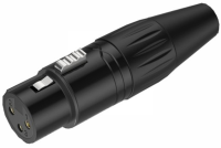 ROXTONE RX3FP-BT/50 Коробка кабельных разъемов XLR, 50шт в белой коробке, мама 3-х контактный. металл с электрофоретическим покрытием, цвет: черный, поставляются в белой коробке, в которой 10 пакетиков по 5 шт.