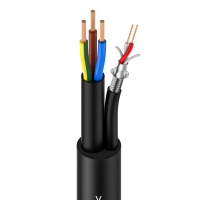 ROXTONE PDC015/1m Black 1м. Кабель комбинированный  DMX+Силовой на деревянной катушке (в 200м), 3x1.5mm² + 2x0.22mm²,  AWG: 24, D: 15мм,  Экранирование: 100%