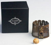 Ligature Aizen Freedom ATH-LIG1 - Aged brass ligature with brass screw for any size ebonite mouthpieces of alto, tenor saxophones and clarinets