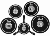 Drum pad set Pearl RP-50 - Five rubber training discs in sizes 12, 13, 14, 16 inch and for bass drum