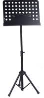 ROXTONE MUS012 Black Пюпитр на трех складывающихся ногах, высота, регулируемая: 70-120см, размер подставки: 50х34cm, цветr:черный, вес: 3,3kg. 5штук в коробке размером: 67x37x60cм<br>