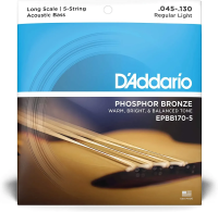 D`addario epbb170-5 (уценка)  струны для 5-струнной акустической бас-гитары phosphor bronze 45-130