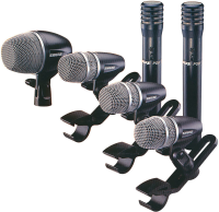 SHURE PGDMK6-XLR набор микрофонов для ударных, включает 1 PG52, 3 PG56 и 2 PG81 c 3 держателями A50D7 и кейсом