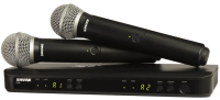 Двухканальная радиосистема с двумя ручными передатчиками SHURE BLX288E/SM58 K3E [606-630 MHz]