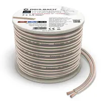 OEHLBACH Акустический кабель Oehlbach PERFORMANCE Speaker Cable 2x1,50mm2, clear 30m Spool (D1C107)