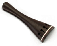 Cello tailpiece Acura CT-E3A571 - Grade A ebony round 4/4 cello tailpiece with bone saddle