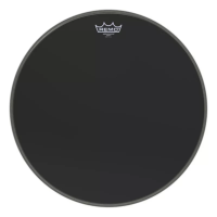 Remo ES-1018-00 Ambassador Ebony пластик 18" для бас барабана, однослойный 10-mil, черный. США