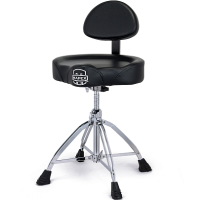 Mapex T875 Стул с седлообразным виниловым сиденьем и спинкой, ось с резьбой, двойные ножки