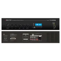 ВЕКТОР ТУ-650МД Комбинированный микшер-усилитель класса D. Мощность 650Вт. Выход 100В\4-16Ом, 1 микр и 2 AUX входа, 1 AUX выход. Цифровой FM тюнер, MP3 плеер, USB, SD, Bluetooth. Питание 220В. Рэковое крепление в комплекте.