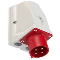 PCE Вилка настенная 32A/400V/3P+E/IP44 специальный корпус для дополнительных подключений 9524-6