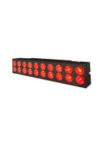QuatroStar 1\2
                Прожектор QuatroStar 1\2
Источник света 20 светодиодов по 10 Вт  RGBW. Угол раскрытия луча 15° опционально на выбор 6°,10°,15°,25°,40°. Управление DMX512: 2/92/04/80 каналов (независимое управление каждым диодом), встроенные