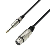 Adam hall k3 bfv 0100 - кабель микрофонный, xlr (f) - trs (jack) stereo 6.3 mm, 0.31 мм2, 1 м