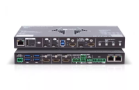 Lightware [ucx-4x3-hc40] матричный коммутатор ucx 4x3 с usb-c, hdmi 2.0 и usb 3.1. поддержка 4k uhd @ 60гц rgb 4:4:4, до 18 гб/c. защищенный порт управления ethernet. интерфейс usb-c для 4k видео, аудио, сигналов управления и питания. функции управления п