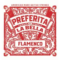 1P-F Preferita Flamenco Комплект струн для классической гитары, красный нейлон, La Bella