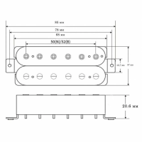 BGP411N Dark Robber 6S Звукосниматель магнитный, нековый, Bagdasar guitars