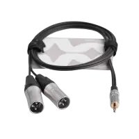 Кабель аудио JACK 3.5 (Stereo) - 2*XLR M, 3,0м ЦБ-ЦБ013224 Кабель аудио JACK 3.5 (Stereo) - 2*XLR M, 3,0м