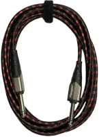 FICB-007(Braided)-RB Кабель инструментальный, красный/черный, 3м, Flanger