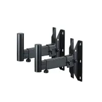 ECOWSS024 Black Настенный L образный кронштейн для установки акустических систем. Сталь, диаметр адаптера - 35 мм. Длина плеча - 20-30 см, Вес 1.6кг, Грузоподъемность: до 30 кг. Цвет: Черный. Поставляется по 2шт.