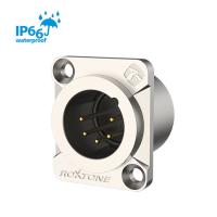ROXTONE RX5MDWP-NG Разъем cannon (XLR) панельный папа 5-ти контактный пыле- и влаго-защищенный для тяжелых условий эксплуатации со степенью защиты IP66. Цельнометаллический корпус с прочной конструкцией, обеспечивающий длительный срок службы и обеспечиваю