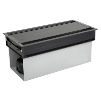 ABL 2U200MAX- Короб для установки розеточных станций серии Link под стол с лючком длиной 447 мм, черный