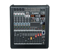 XU8P/Микшерный пульт 8 каналов: 4 моно входа + 2 стерео входа, 1 группа,1 Aux,9-полосный EQ/ELARCON