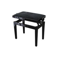 Hidrau bg27 black gloss (tc9)  банкетка, черная полированная, черный бархат
